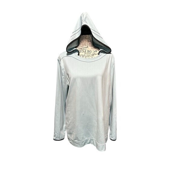 The North Face XL Women’s Base Layer‎ Hoodie Baby Blue Warm Long Sleeve Hiking - Picture 1 of 10